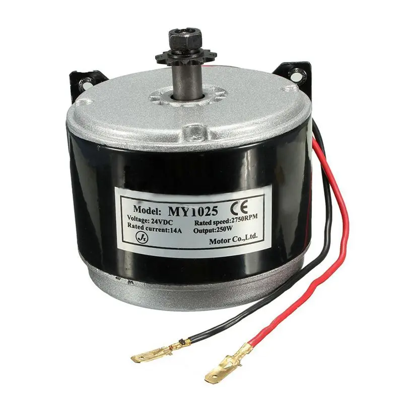  24V Electric Motor Brushed 250W 2750RPM Chain For E Scooter Drive Speed Control