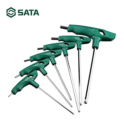 Инструмент SATA шариковый шестигранный ключ с Т-образной ручкой внутренний шестигранный гаечный ключ шариковый конец 2-10 мм - Цвет: 2.5MM