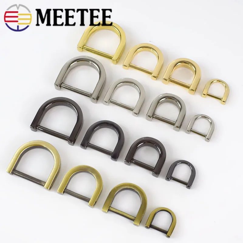 

4/10pcs Removable D Ring Metal Bag Buckles Handbag Strap Bag Chain Clasp Hook Screw DIY Bag Handles Hanger Accessories H6-3