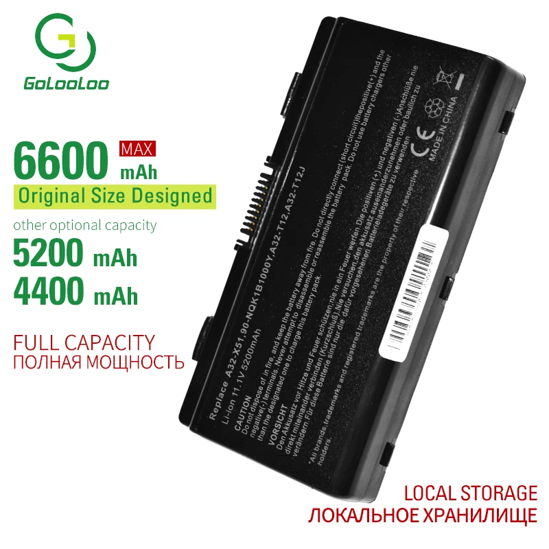 

Golooloo 6 cells laptop battery for Asus X51RL X58 X58C X58L X58Le 90-NQK1B1000Y A31-T12 A32-T12 A32-X51