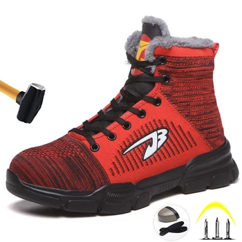 

boots Work shoes winter men's safety boots breathable steel toe lightweight fashion non-slip puncture men's shoes