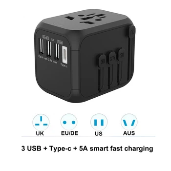 

XHDATA 309T Quick Charge universal Travel Charger Conversion Plug International Plug Socket in Safe Design Power Adapter