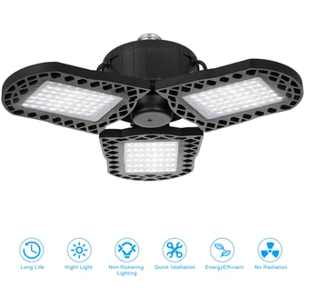 

12/pack New High Bay Garage Ceiling Light 60/ 80W Deformable LED Garage Light for LED Parking Lot Light