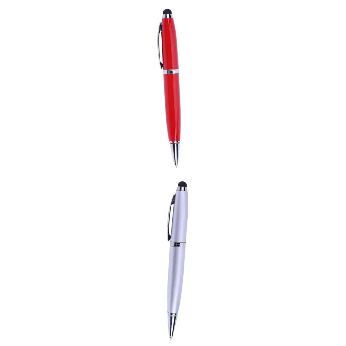 2 Pieces 3 in 1 USB 2.0 Flash U Disk Screen Stylus Pen Writing Ballpoint Pen 32GB