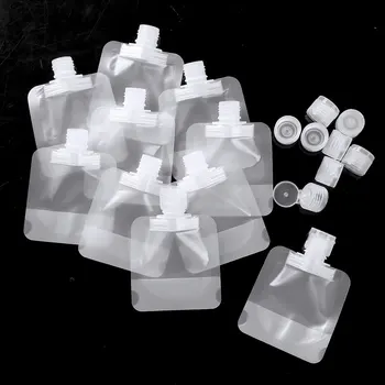 

10Pcs Squeeze Storage Food Pouch Space-Saving Leakproof Squeezable Travel Bags Cosmetic Toiletry Holders for Shampoo Lotion Soap