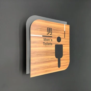 

Toilet Sign Door TOILET with Left and Right Arrows Remind WC Signage Guide WC Wall Stickers Men Women Plaque Plate Signs