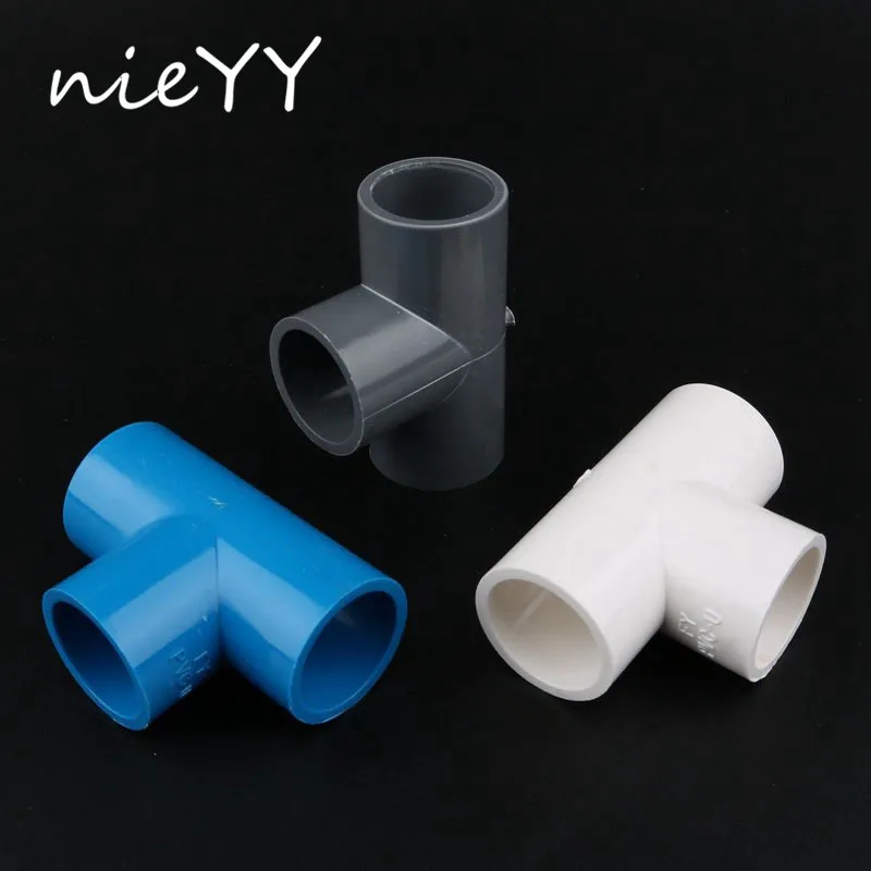 

PVC 40mm Equal Diameter Tee Connector Three Way Joint Garden Irrigation Pipe Accessories Fish Tank Hard Tube Water Pipe Supplies