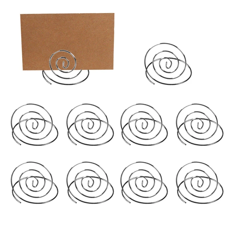 24PCS Name Card Holder Metal Thread Place Card Holder Wedding Party Name Card Holder