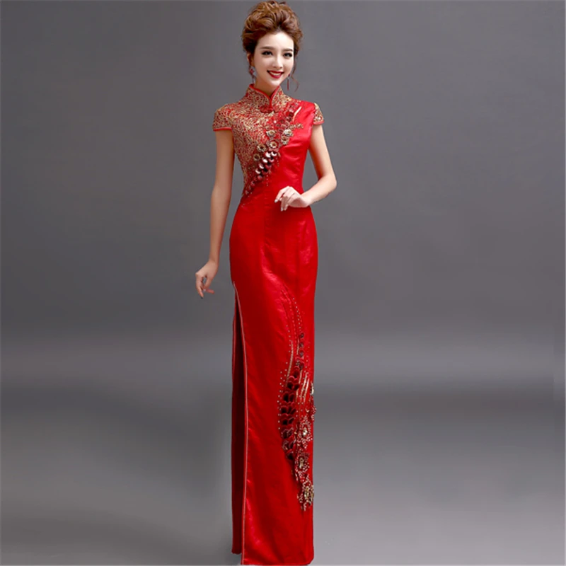 Plus-Size-S-5XL-Vintage-Chinese-Style-Cheongsam-Wedding-Dress-Womens-Long-Gown-Qipao-Party-Evening (1)