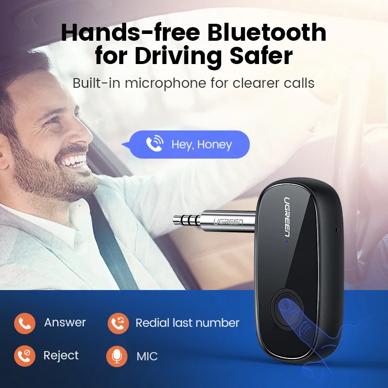 UGREEN Bluetooth Receiver 5 0 aptX LL 3 5mm AUX Jack Audio Wireless Adapter for Car PC Headphones Mic 3 5 Bluetooth 5 0 Receptor
