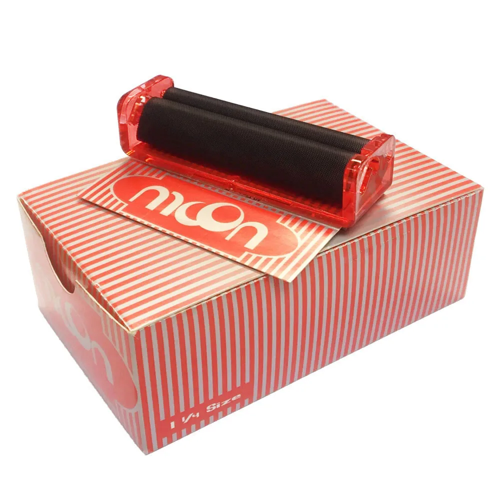 

Moon Red Cigarette Tobacco Rolling Machine For Rolling Papers 77*45mm Roller Combo Pack 1 Box 50 Pieces