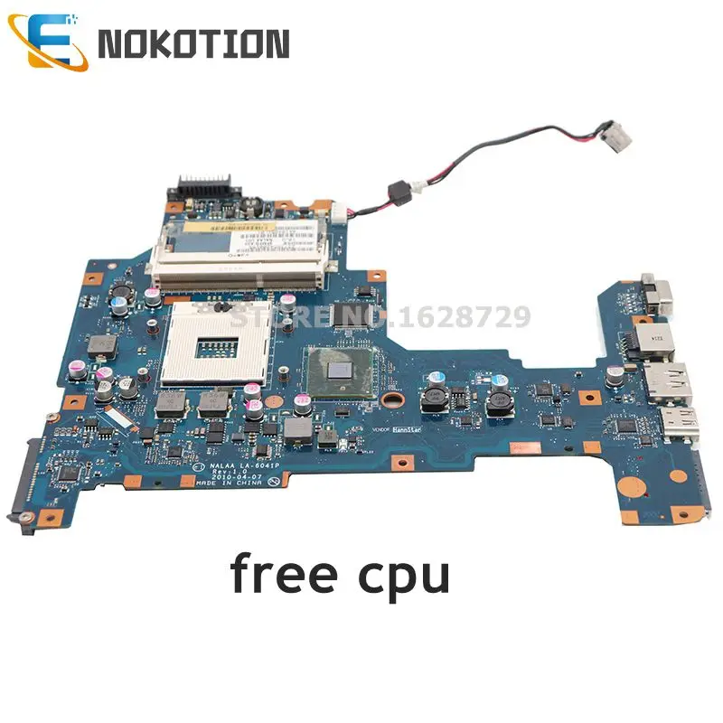 NOKOTION Laptop motherboard for Toshiba Satellite L670 L675 K000103760 NALAA LA-6041P REV 1.0 MAIN BOARD HM55 DDR3 free cpu | Компьютеры и