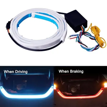 

LED Colorful Car Rear Lamp Amber Turn Signal Flow Trunk Strip light Tailgate luggage Dynamic Streamer Floating LED Strip Oc21
