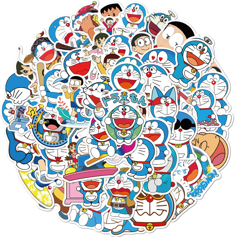 Японские Мультяшные водонепроницаемые стикеры Doraemon для багажа стен автомобиля