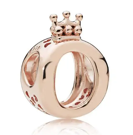 

Original 925 Sterling Silver Charm Rose Gold Radiant Hearts Royal Crown Beads Fit Pandora Bracelet & Necklace Diy Jewelry