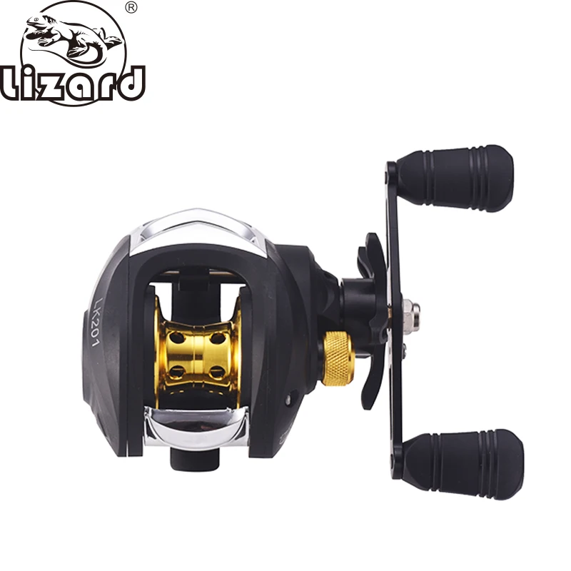 LIZARD With Magnetic Brake System 8KG Drag Resistance 17 + 1 BB 7.2 High Speed Black Gold Fishing Reel