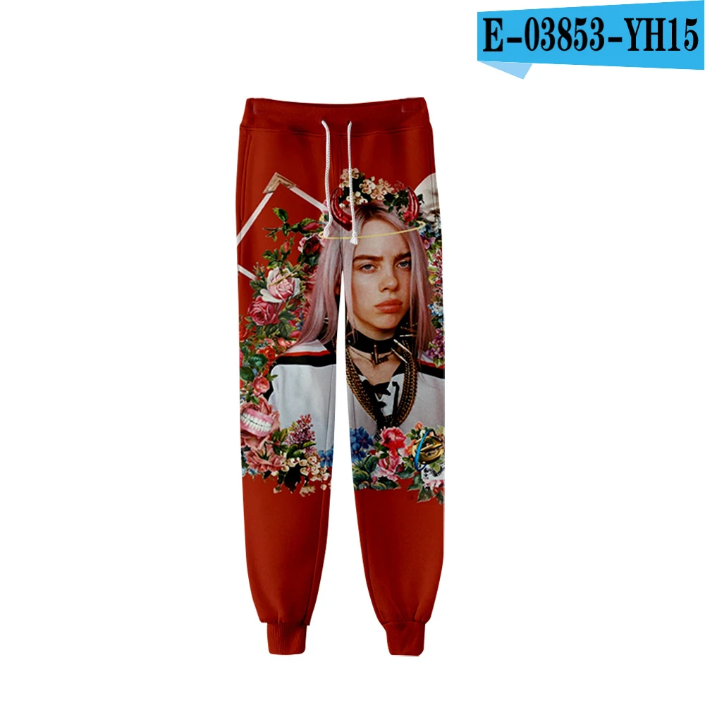 Billie EIlish, 3D брюки, женские трендовые спортивные штаны для бега, 3D принт Billie EIlish, женские/мужские повседневные штаны, модные штаны - Цвет: 3D