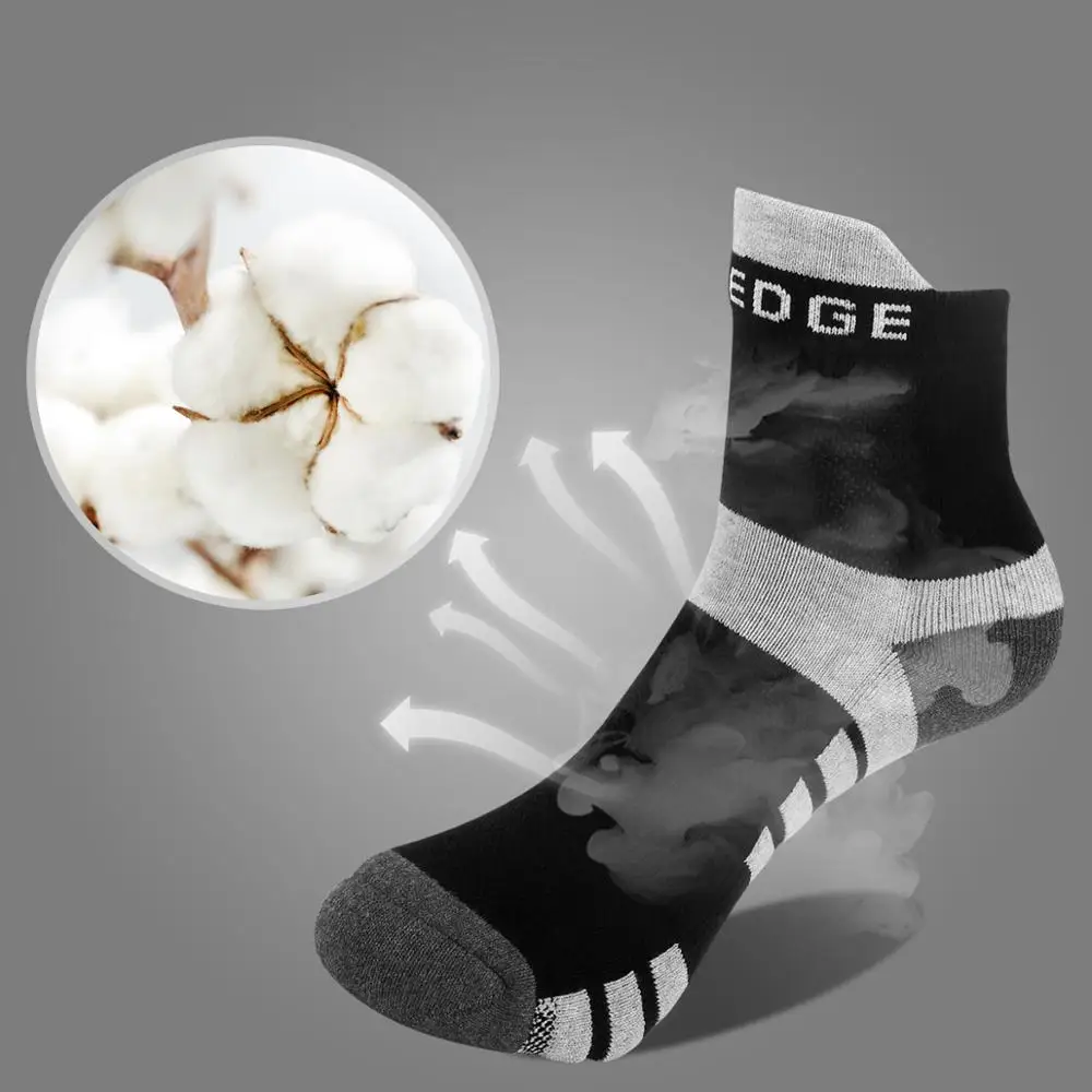 YUEDGE 3 Pairs Breathable Cotton Short Ankle Socks Comfortable Sports Outdoor Leisure Riding Running Basketball Socks