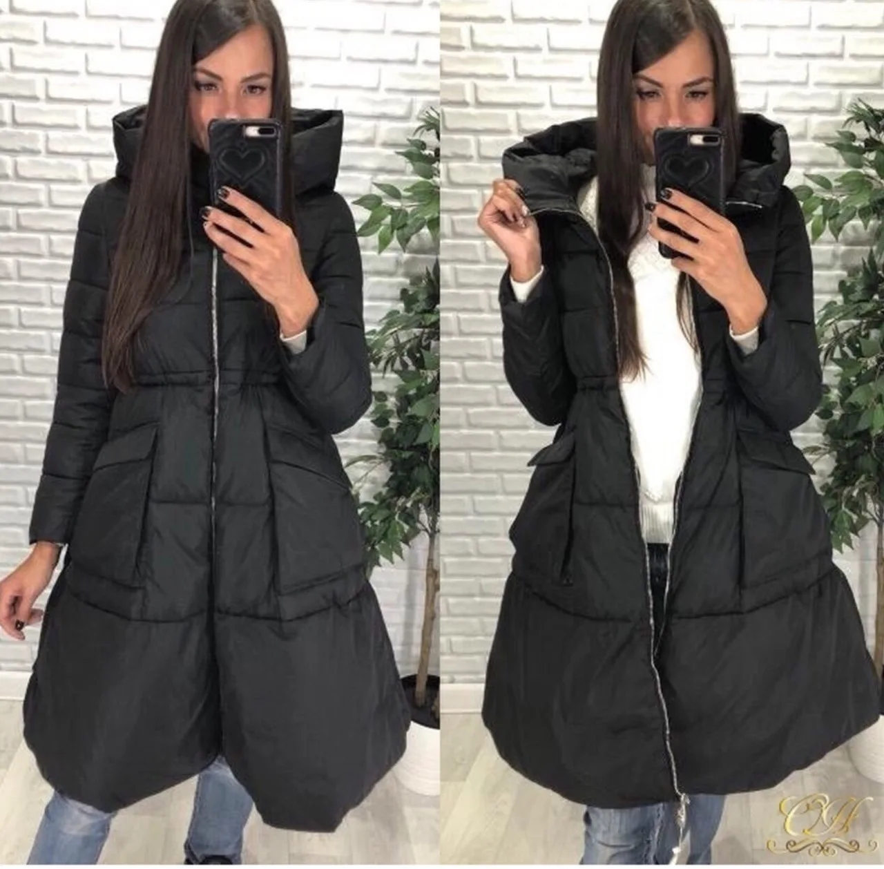 

2018 Winter New Style Hot Long Cotton-padded Clothes Supply of Goods AliExpress EBay