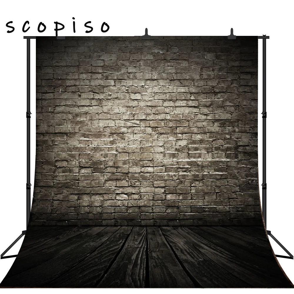 Scopiso серый кирпич настенный стенд вечерние фон для фотосъемки фото студия Prop |