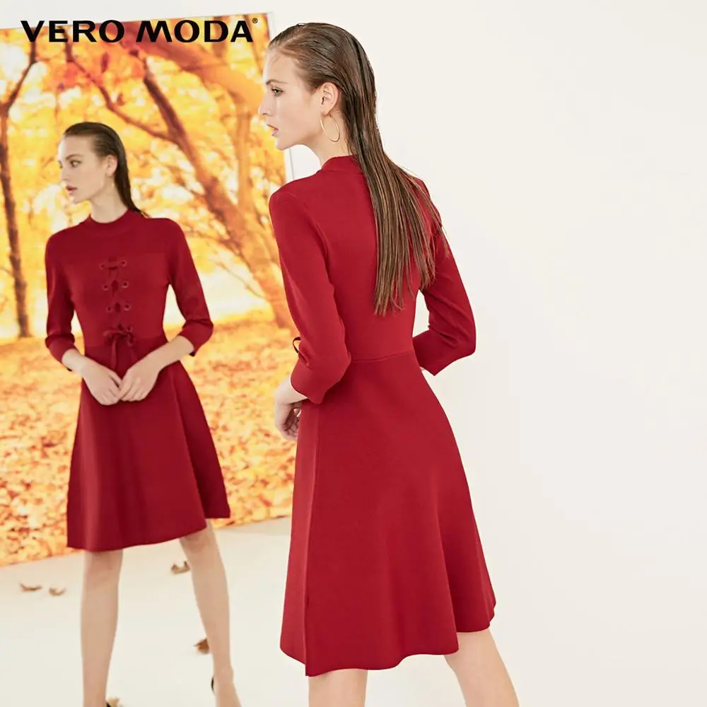 Vero Moda женское облегающее декоративное трикотажное платье на шнуровке | 319146516
