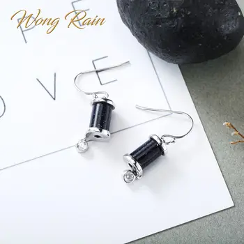 

Wong Rain Romantic 925 Sterling Silver Natural Blue Sand Aventurine Gemstone Drop Dangle Hook Earrings Fine Jewelry Wholesale
