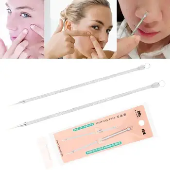 

2 pcs/set stainless steel Acne Removal Needle Blemish Pimple Comedo Extractor Remover Needle Face CareTool