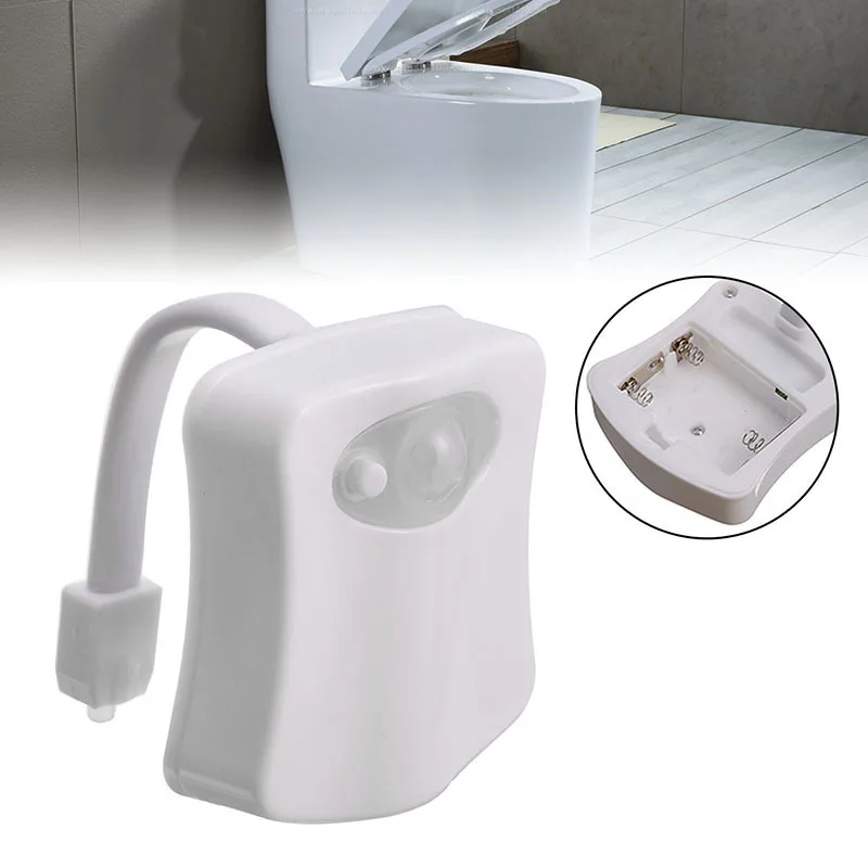 8 Color Infrared Induction Light Washroom Toilet Nightlight LED Toilet Smart PIR Motion Sensor For Bathroom WC Toilet Seat Light 5