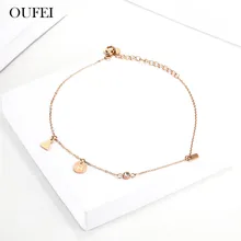 OUFEI ювелирные изделия из нержавеющей стали женские Подвески браслет из розового золота модные ювелирные аксессуары браслеты для женщин