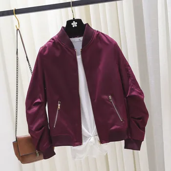 

Women Coats and Jackets Spring and Autumn Pilot Jacket Female Baseball Suit Loose BF Korean Edition Student Jacket
