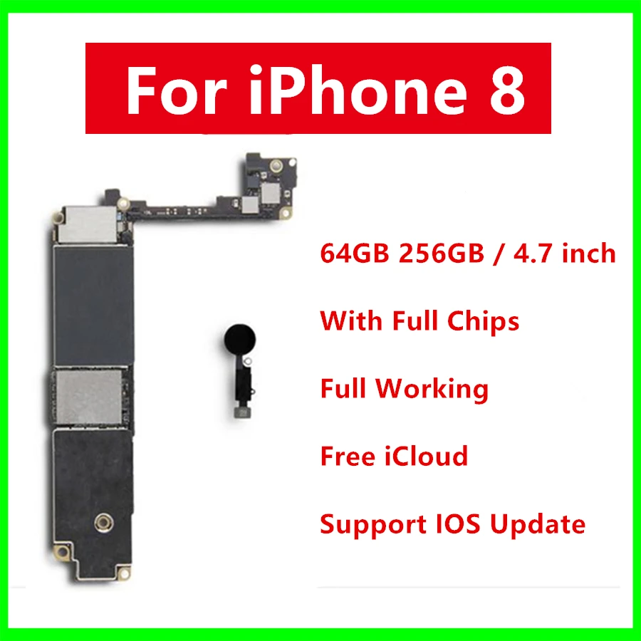 100% разблокированная материнская плата для iPhone 8 с/без Touch ID iphone Бесплатный iCloud с