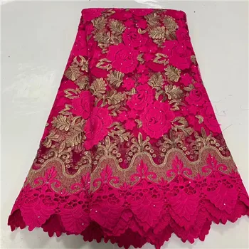 

2020 Latest Nigerian Laces Fabrics High Quality African Laces Fabric For Wedding Dress French Tulle Lace NLYMA081