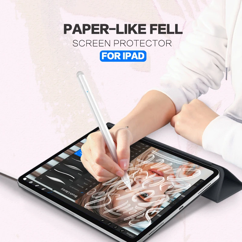 Like Writing On The Paper Screen Protector For iPad Pro 11 10.5 Drawing Matte Film 2018 2017 9.7 2019 10.2 Air 2 3 4 mini 4 5 real writing feeling screen protector for ipad matte film like writing on paper anti scratch sensitive tablet painting film