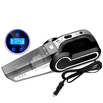 

4 In 1 Car Vacuum Cleaner Digital Display Led Portable Wet Dry Pump Pressure Interior Tire Inflate High Power Multifunctional