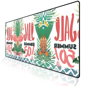 

800*300 Large Flamingo Locking Edge Gaming PC Keyboard Mouse Pad Laptop Desk Mousepad Mat Gamer Natural Rubber Non-slip Mice Mat