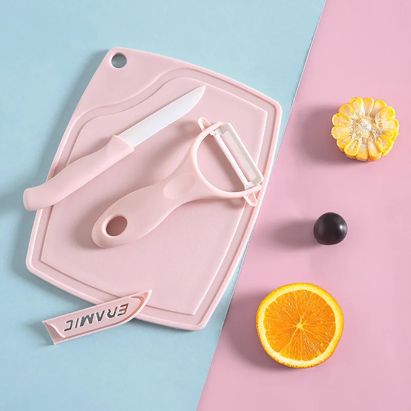 Кухонные ножи 3 шт. керамический нож набор для фруктов бытовой резки доска дыни