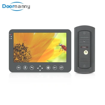 Doornanny 7 Inch Video Door Phone Intercom System Wired Intercom Video Doorbell Video Doorbell For Home Apartment 4Wires yobangsecurity 5 units apartment video intercom 7 inch monitor wired video doorbell door phone speakphone intercom system kit