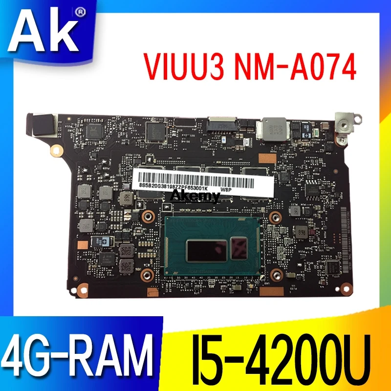 

VIUU3 NM-A074 Laptop motherboard for Lenovo YOGA2 Pro Test original mainboard 4G-RAM I5-4200U