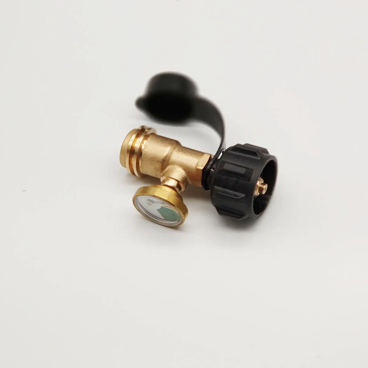 

EBay Amazon hot selling propane gas tank adapter flow detection gas with pressure gauge qcc1 valve