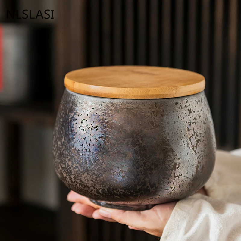 Tieguanyin контейнеры банка для кофе конфет портативная однотонная керамическая