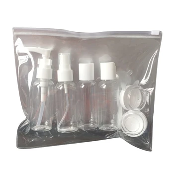 

Transparent Portable Travel Bottle Set Spray Refillable Bottles Kit Plastic Lotion Makeup Container Empty Home Travel Refill Bot