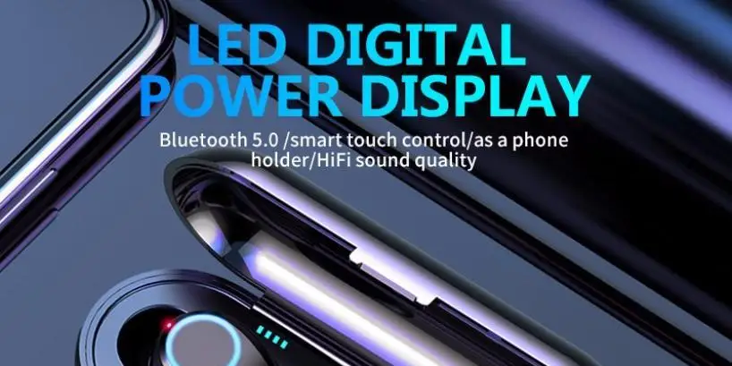 Smart Touch Bluetooth наушники светодиодный цифровой дисплей Беспроводные наушники с шумоподавлением наушники с микрофоном для телефона планшета