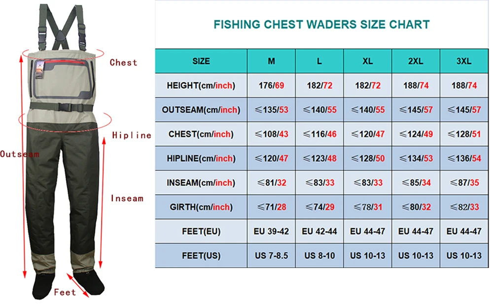 KYLEBOOKER P/êche /à la mouche Waders Boot Respirant Imperm/éable Chaussures En Plein Air Chasse Anti-slip Wading Bottes KBFSAA