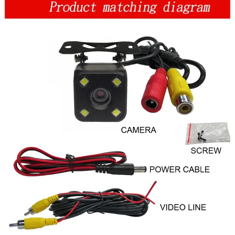 1 Set HD 170° Car Reverse Rear View Night Vision Camera Starlight for Universal Park