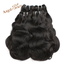 Бразильские волнистые волосы двойной вытяжки с Фунми перуанский волнистые волосы, для придания объема пряди 1/3/4 шт. 8-18 дюймов Remy человеческие волосы Extenstions