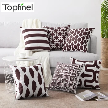 

Topfinel Yellow Geometric Nordic Cushion Cover Microfiber Throw Pillow Cover Cushion Case Sofa Bed Decorative Pillow Suit