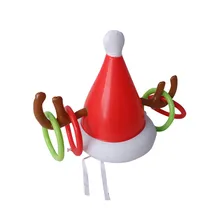 Надувная забавная игрушка шляпа Rein-deer Рождественская шляпа наружные игрушки кольцо из оленьего рога Toss праздничные игрушки для вечеринок день рождения подарок#913