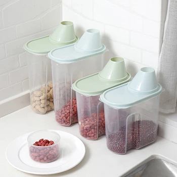 

Large Plastic Dry Foods Sealed Cans Kitchen Food Storage Box Household Grain Jar Storage Bucket With Lid Keep Fresh