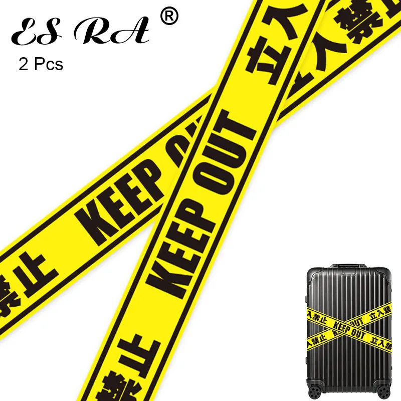 

2Pcs/Set Big Size Suitcase Stickers 2.4*23.2inch Keep Out Reminder Long PVC Waterproof Stickers Luggage Wall Glass Room Decor