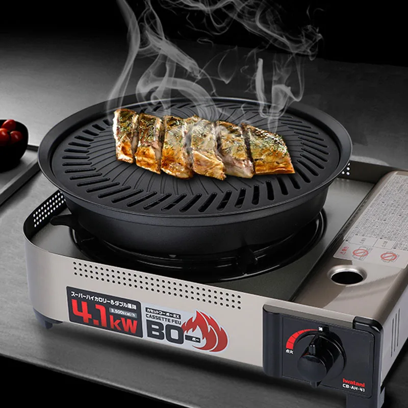 Korean Smokeless Barbecue Grill Pan Gas Household Non-Stick Gas Stove Plate  Electric Stove Baking Tray BBQ Grill Barbecue Tools